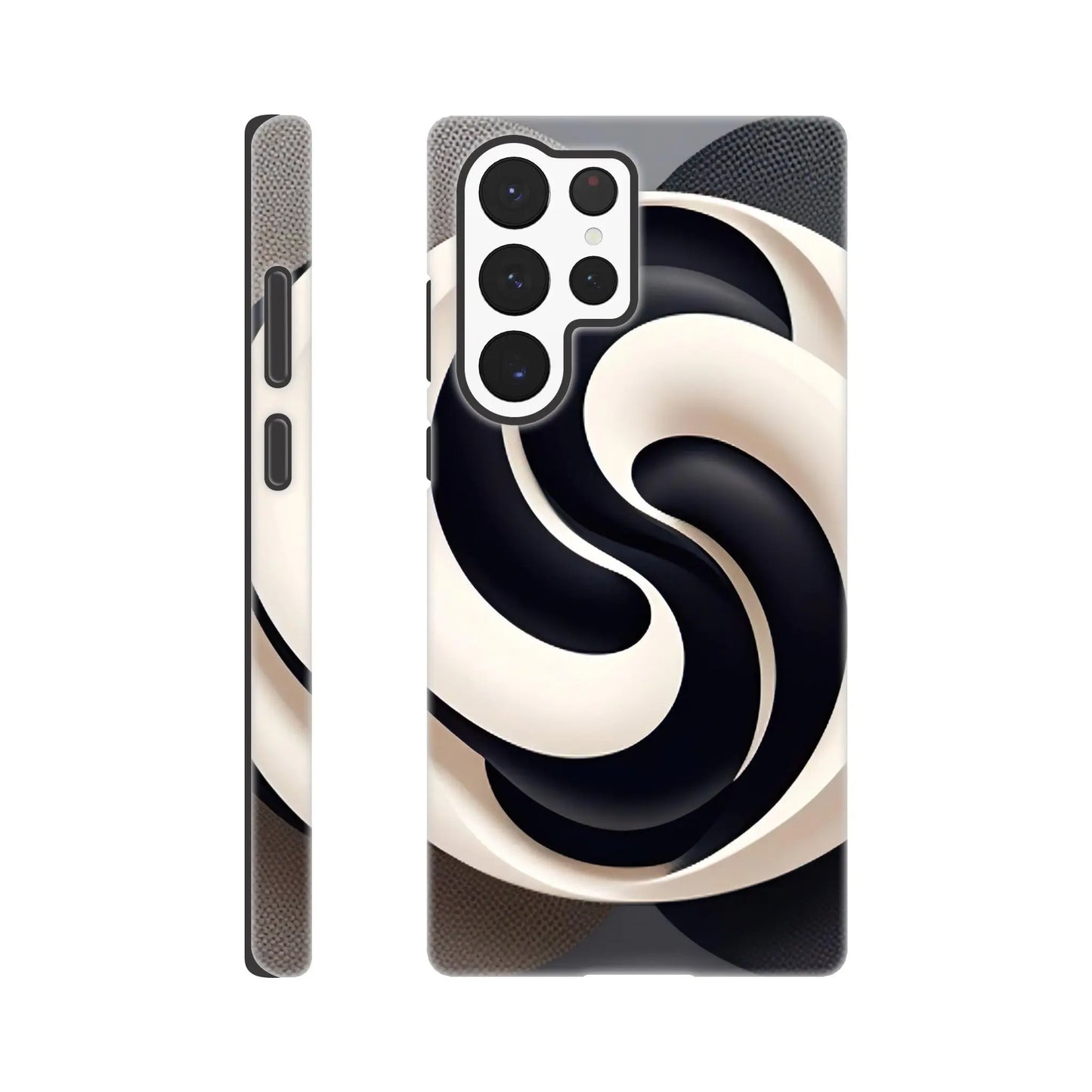 Smartphone-Hülle "Hart" - Yin Yang - Digitaler Stil, KI-Kunst, Kreative Vielfalt, Galaxy-S22-Ultra - RolConArt