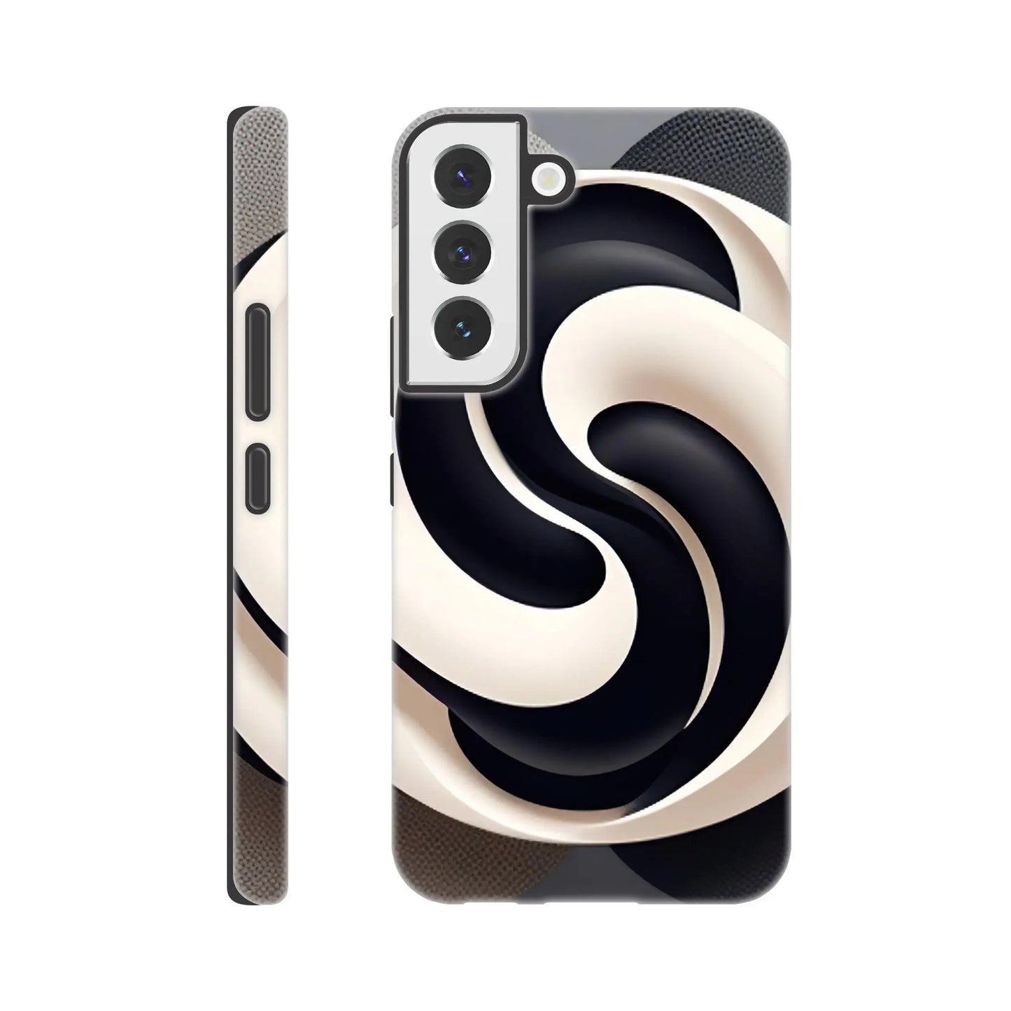 Smartphone-Hülle "Hart" - Yin Yang - Digitaler Stil, KI-Kunst, Kreative Vielfalt, Galaxy-S22 - RolConArt