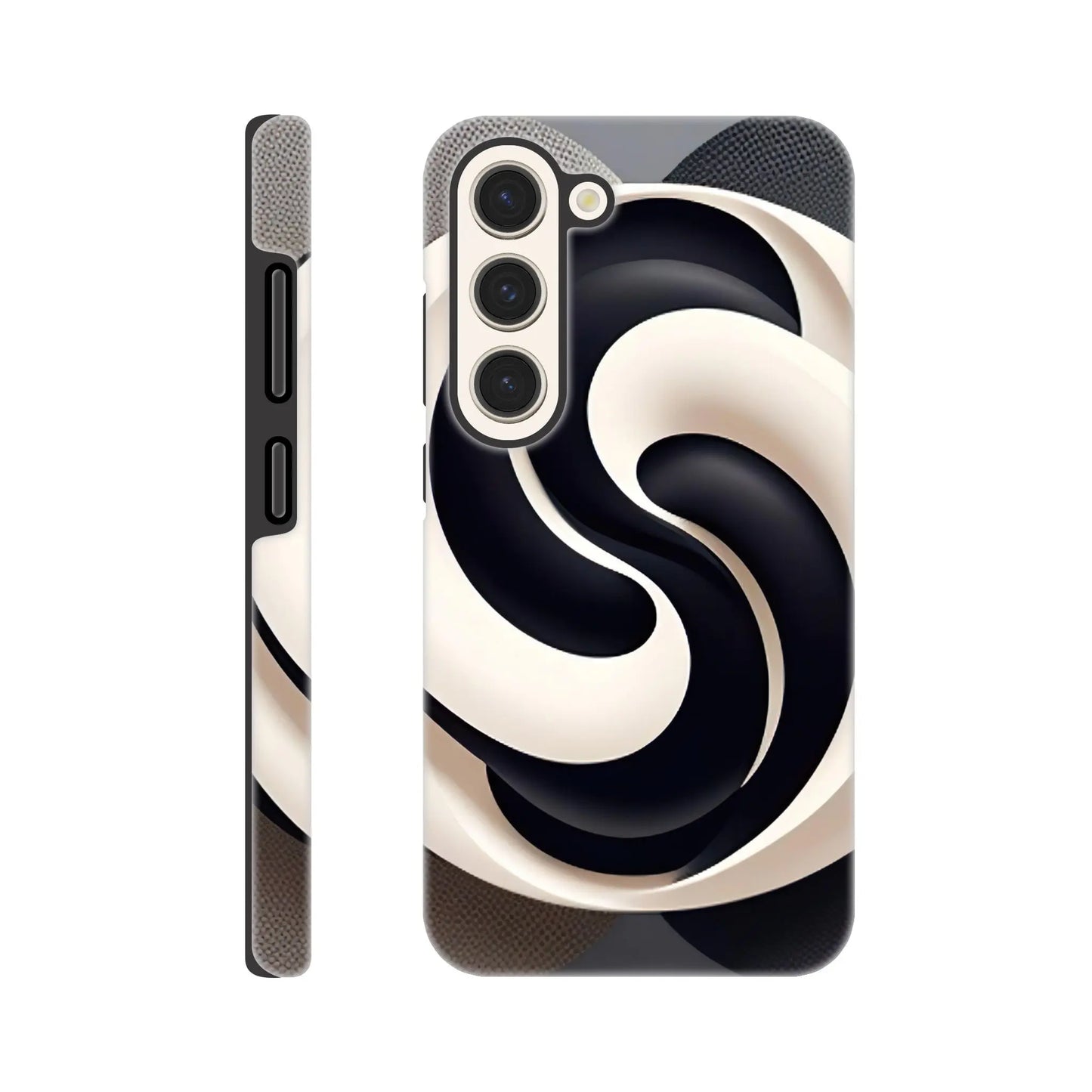 Smartphone-Hülle "Hart" - Yin Yang - Digitaler Stil, KI-Kunst, Kreative Vielfalt, Galaxy-S23 - RolConArt