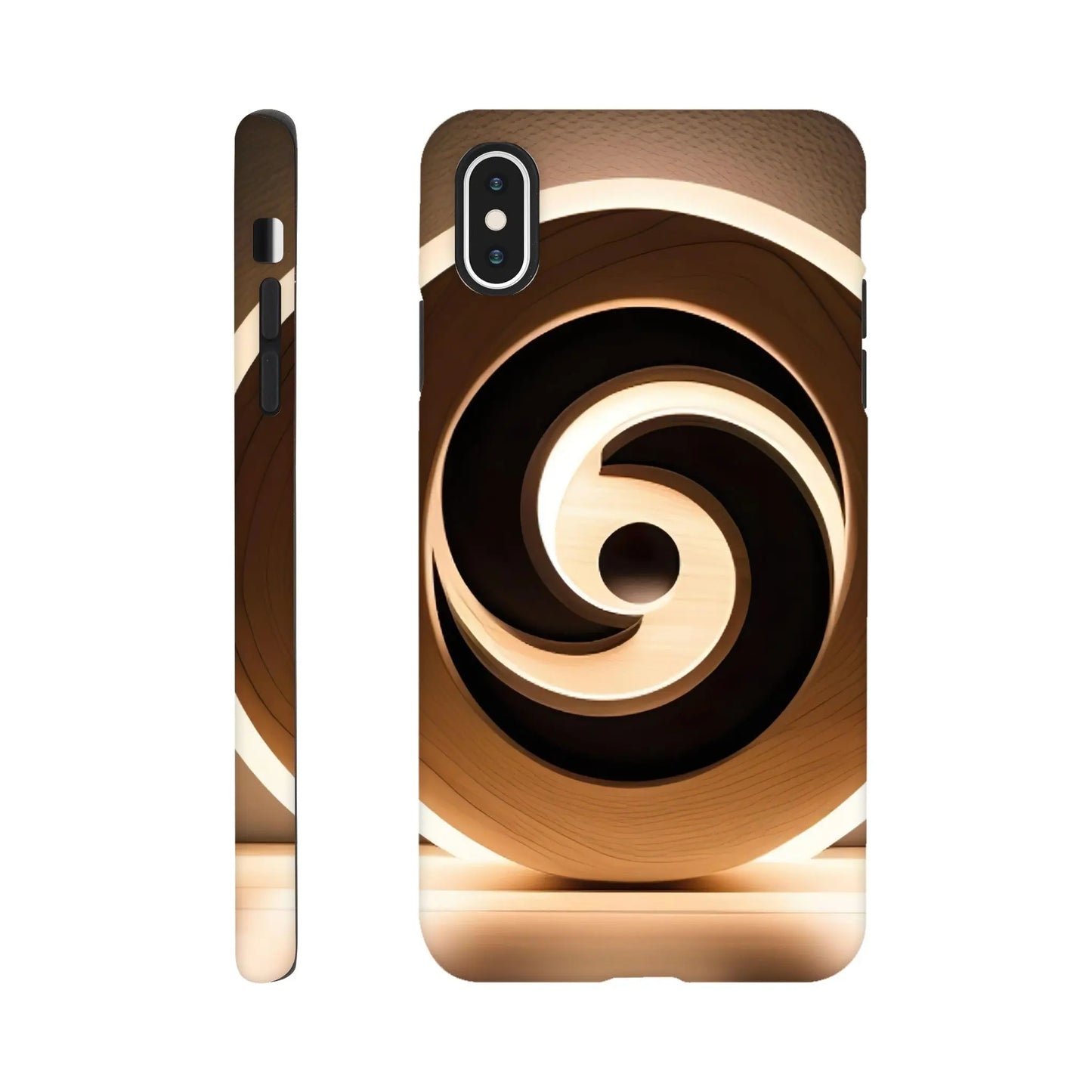 Smartphone-Hülle "Hart" - Yin Yang - Foto Stil, KI-Kunst, Kreative Vielfalt, iPhone-XS-Max - RolConArt