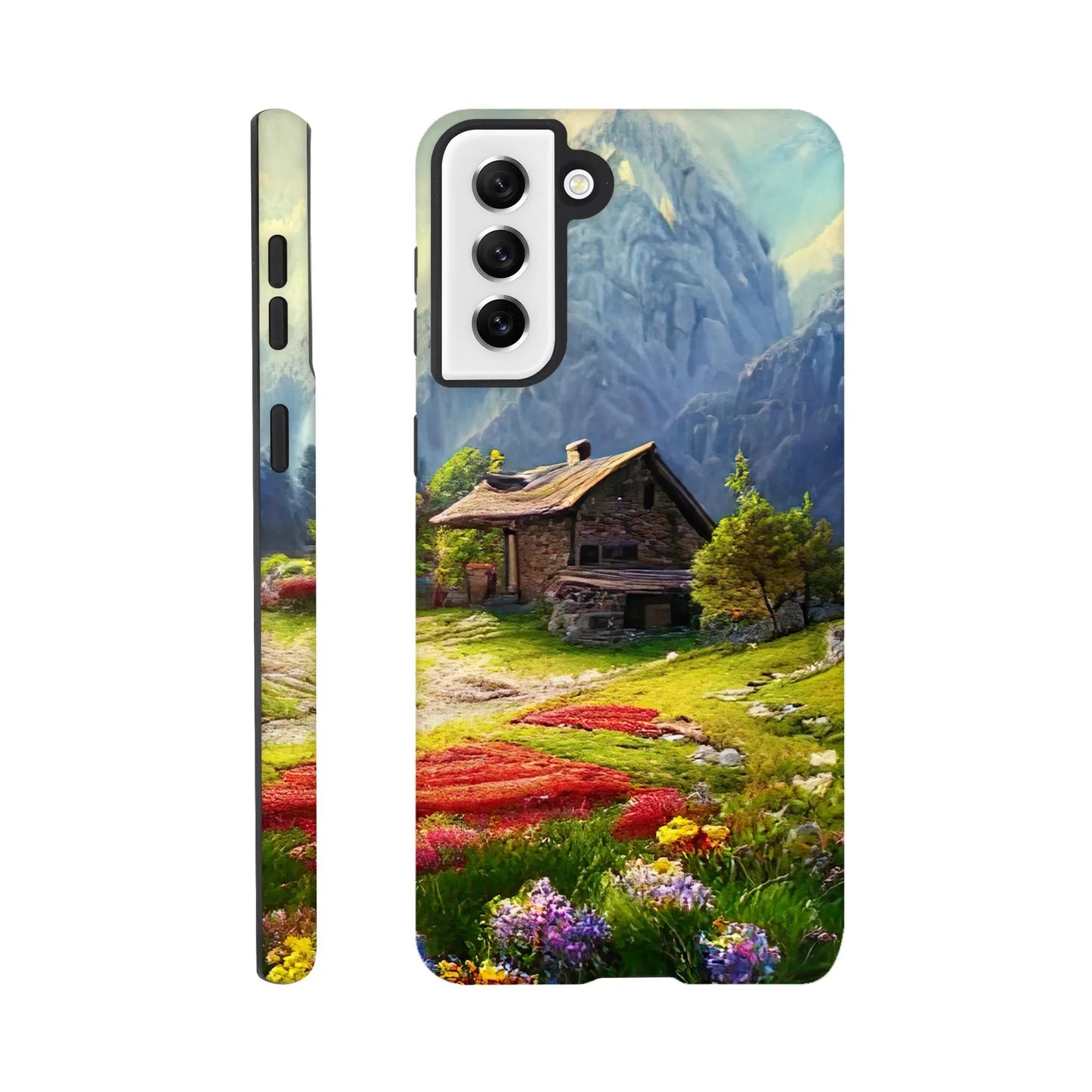 Smartphone-Hülle "Hart" - Berglandschaft - Malerischer Stil, KI-Kunst RolConArt, Landschaften, Galaxy-S21-Plus