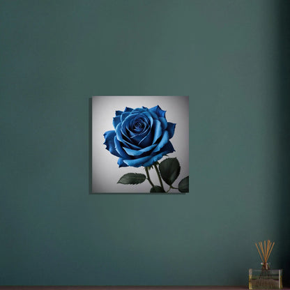 Aluminiumdruck - Blaue Rose - Foto Stil, KI-Kunst - RolConArt, Pflanzen, 50x50-cm-20x20