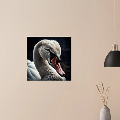 Moderner Forex-Druck - Schwan - Foto Stil, KI-Kunst RolConArt