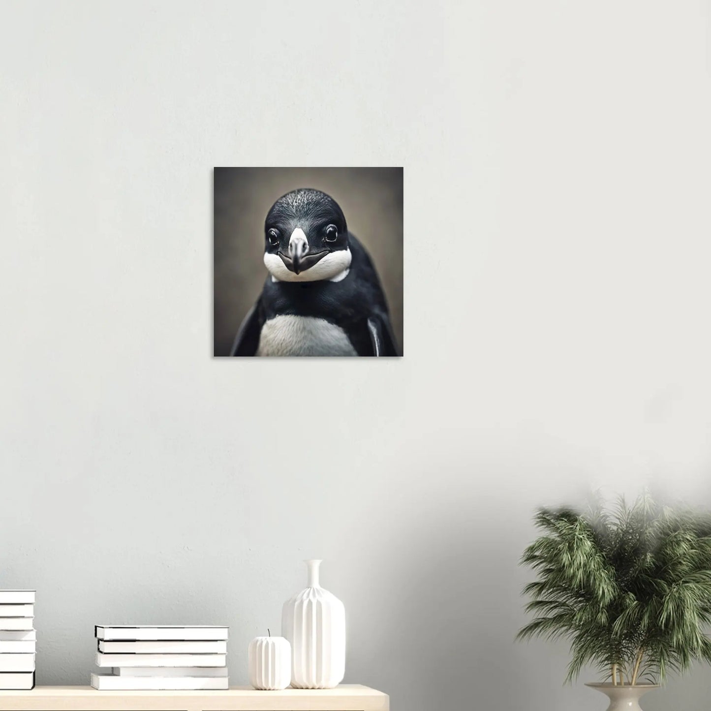 Moderner Forex-Druck - Pinguin - Foto Stil, KI-Kunst RolConArt