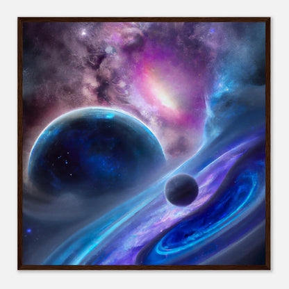 Gerahmtes Premium-Poster - Planet, Weltraum - Digitaler Stil, KI-Kunst - RolConArt, Sci-Fi, 