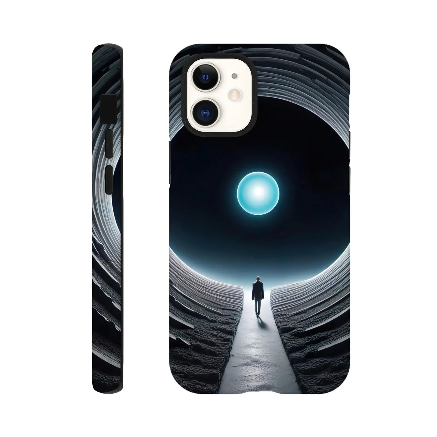 Smartphone-Hülle "Hart" - Weitblick - Digitaler Stil, KI-Kunst RolConArt, Sci-Fi, iPhone-12-Mini