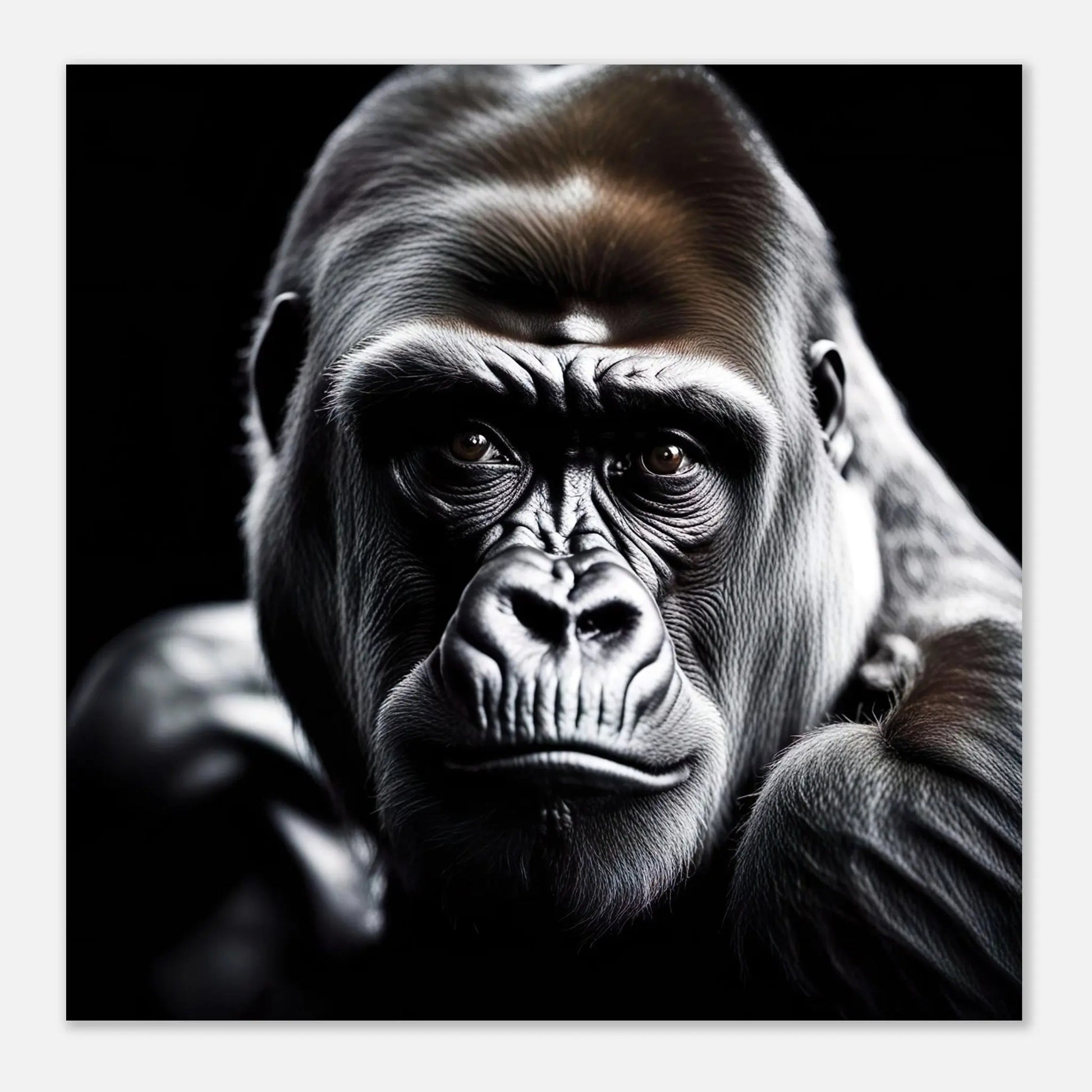 Moderner Forex-Druck - Gorilla - Foto Stil, KI-Kunst RolConArt