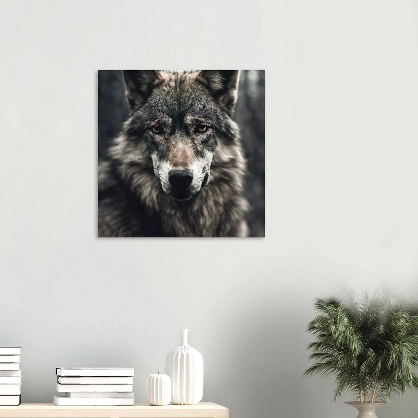 Moderner Forex-Druck - Wolf - Foto Stil, KI-Kunst RolConArt