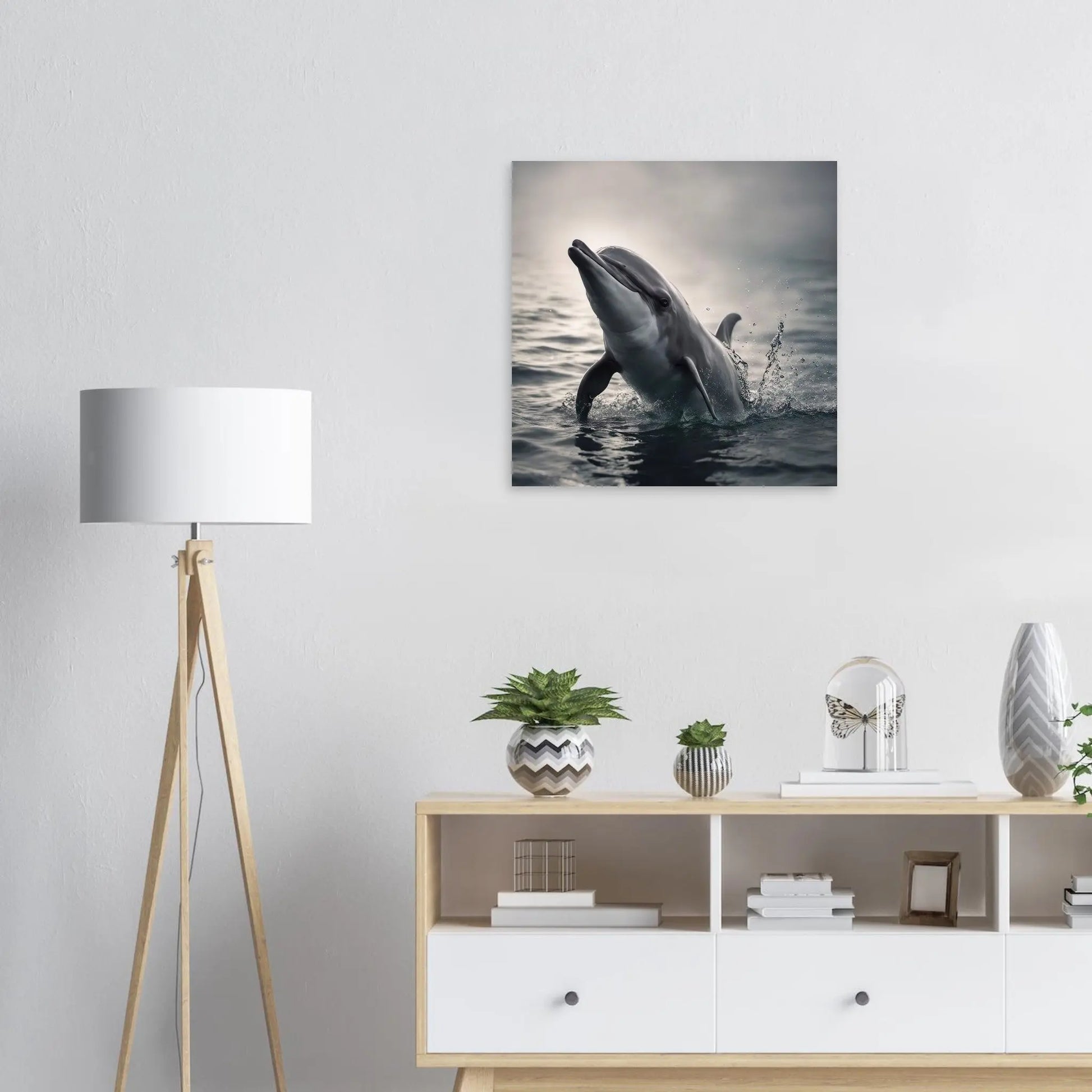 Moderner Forex-Druck - Delfin - Foto Stil, KI-Kunst RolConArt