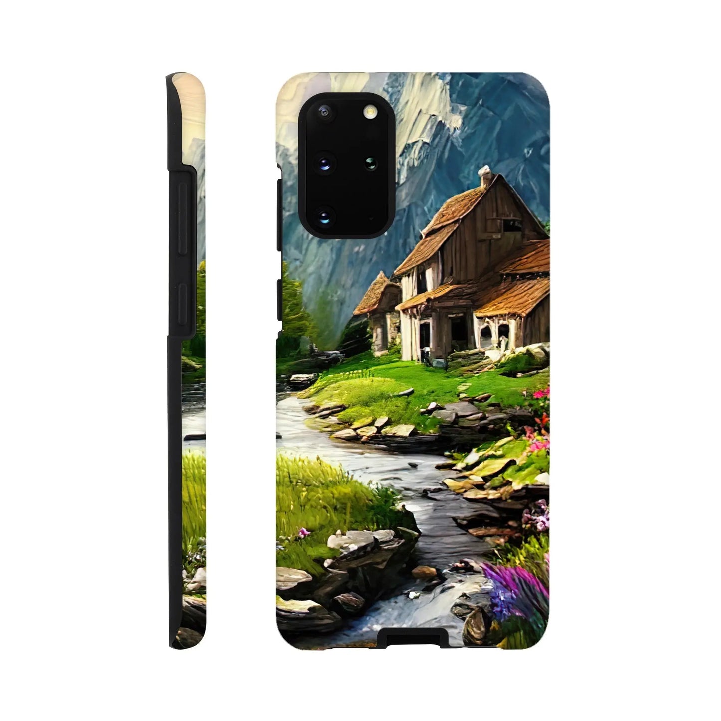Smartphone-Hülle "Hart" - Berglandschaft - Malerischer Stil, KI-Kunst RolConArt, Landschaften, Galaxy-S20-Plus