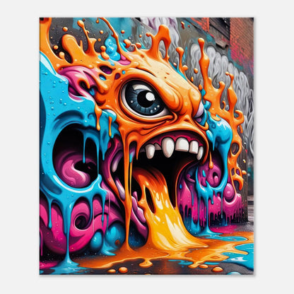 Leinwandbild - 3D Graffiti - Splash Art Stil, KI-Kunst - RolConArt, Splash Art, 50x60-cm-20x24