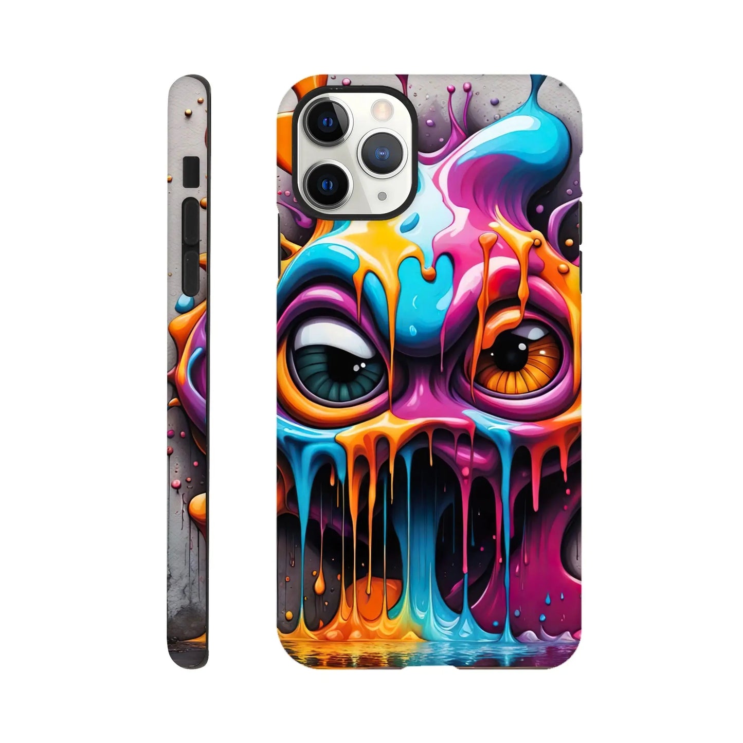 Smartphone-Hülle "Hart" - 3D Graffiti - Splash Art Stil, KI-Kunst RolConArt, Splash Art, iPhone-11-Pro-Max