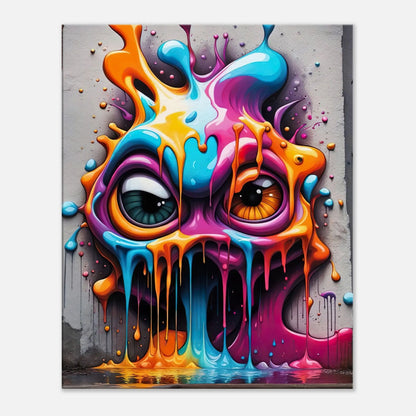 Leinwandbild - 3D Graffiti - Splash Art Stil, KI-Kunst - RolConArt, Splash Art, 60x75-cm-24x30