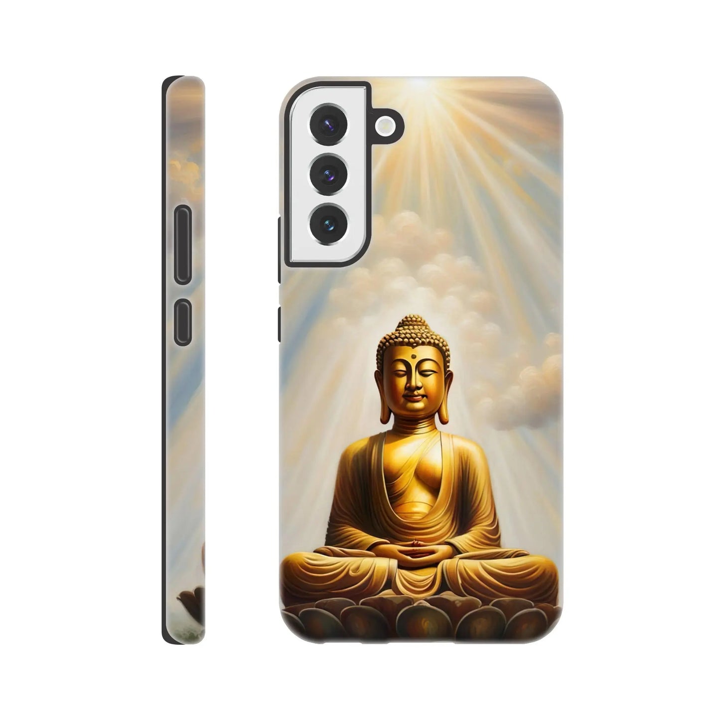 Smartphone-Hülle "Hart" - Buddha - Malerischer Stil, KI-Kunst RolConArt, Spirituelle Vielfalt, Galaxy-S22-Plus