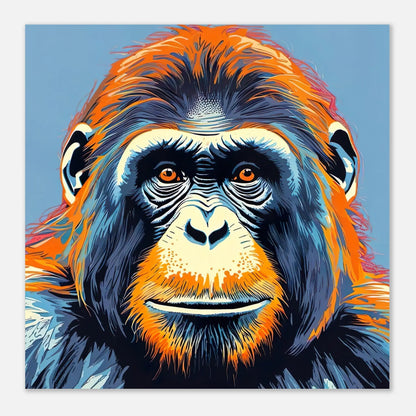 Aluminiumdruck - Orang-Utan - Pop Art Stil, KI-Kunst RolConArt