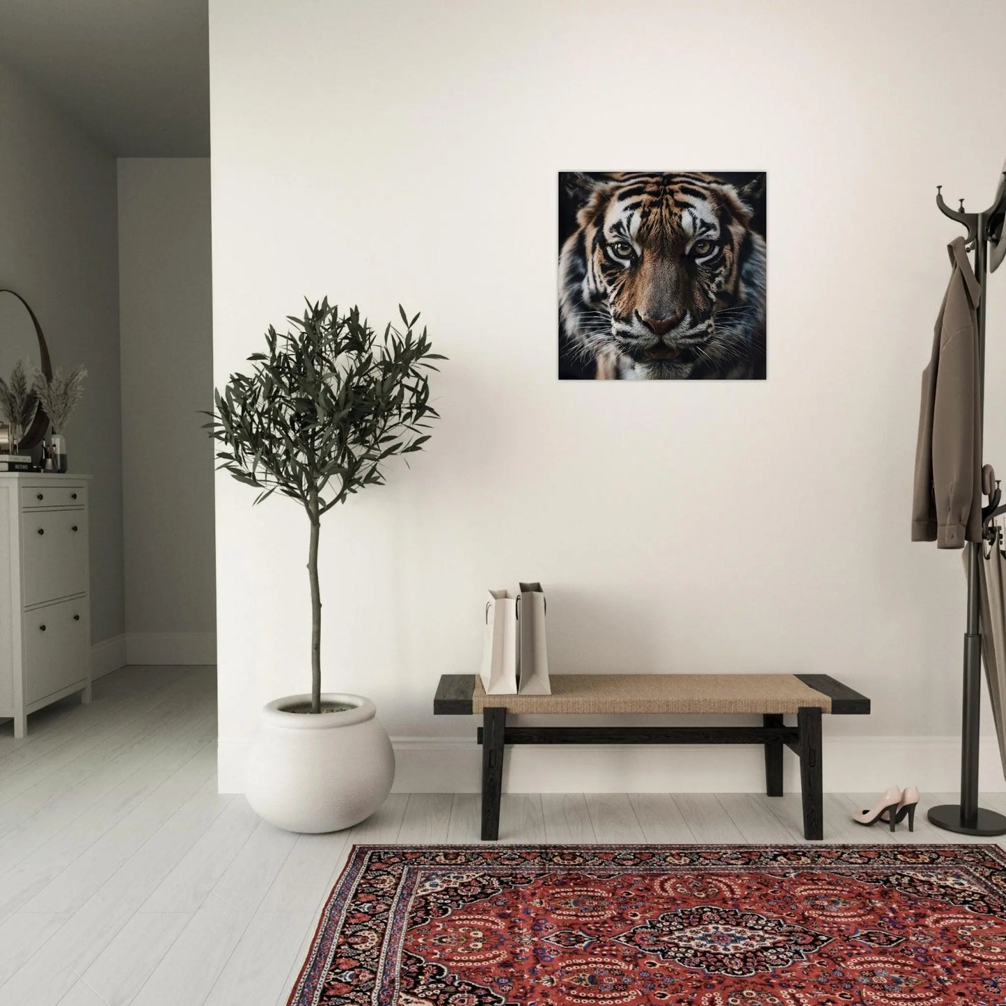 Moderner Forex-Druck - Tiger - Foto Stil, KI-Kunst RolConArt