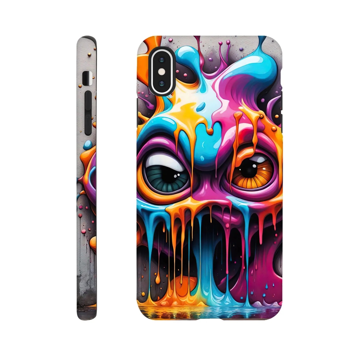 Smartphone-Hülle "Hart" - 3D Graffiti - Splash Art Stil, KI-Kunst RolConArt, Splash Art, iPhone-XS-Max