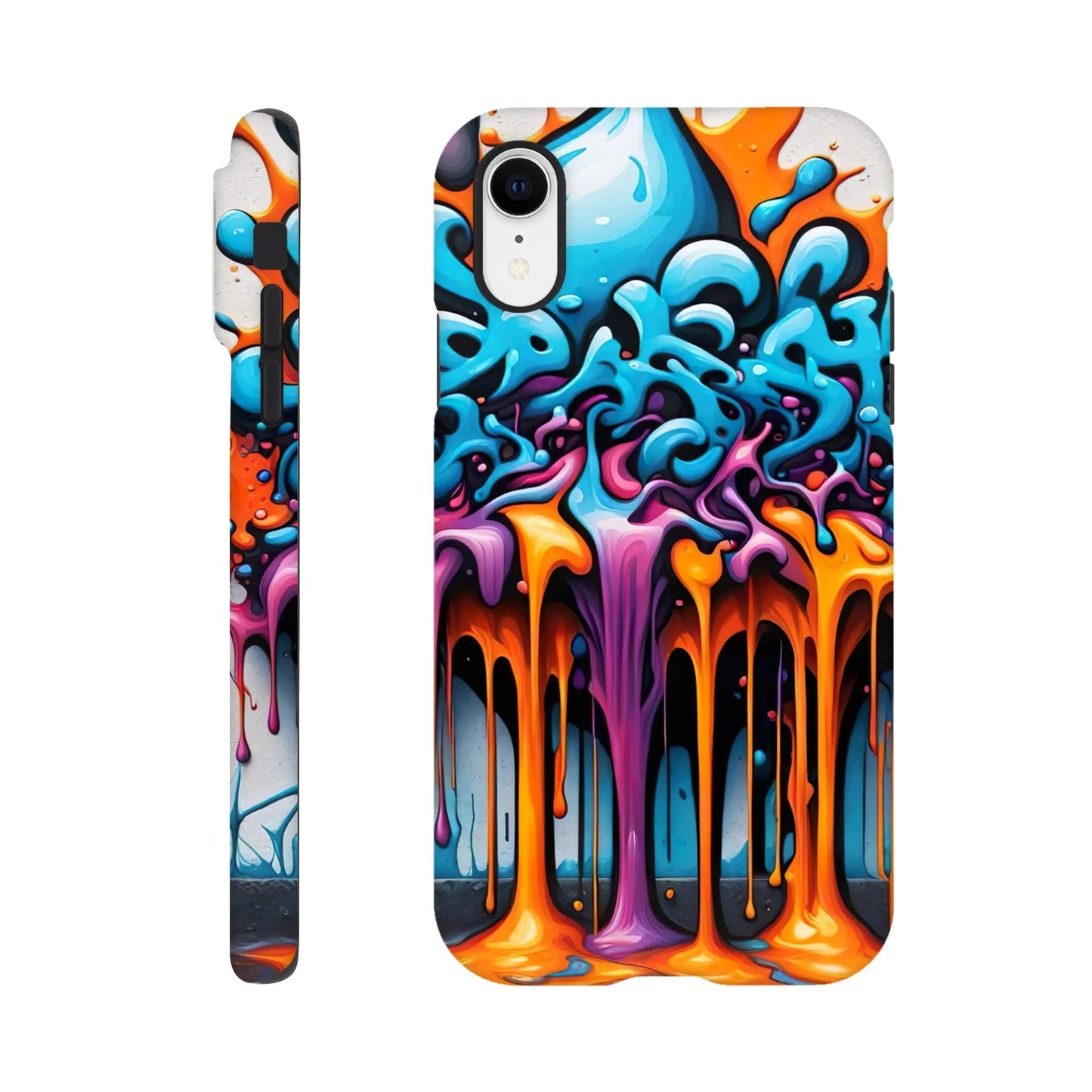 Smartphone-Hülle "Hart" - 3D Graffiti - Splash Art Stil, KI-Kunst RolConArt, Splash Art, iPhone-XR