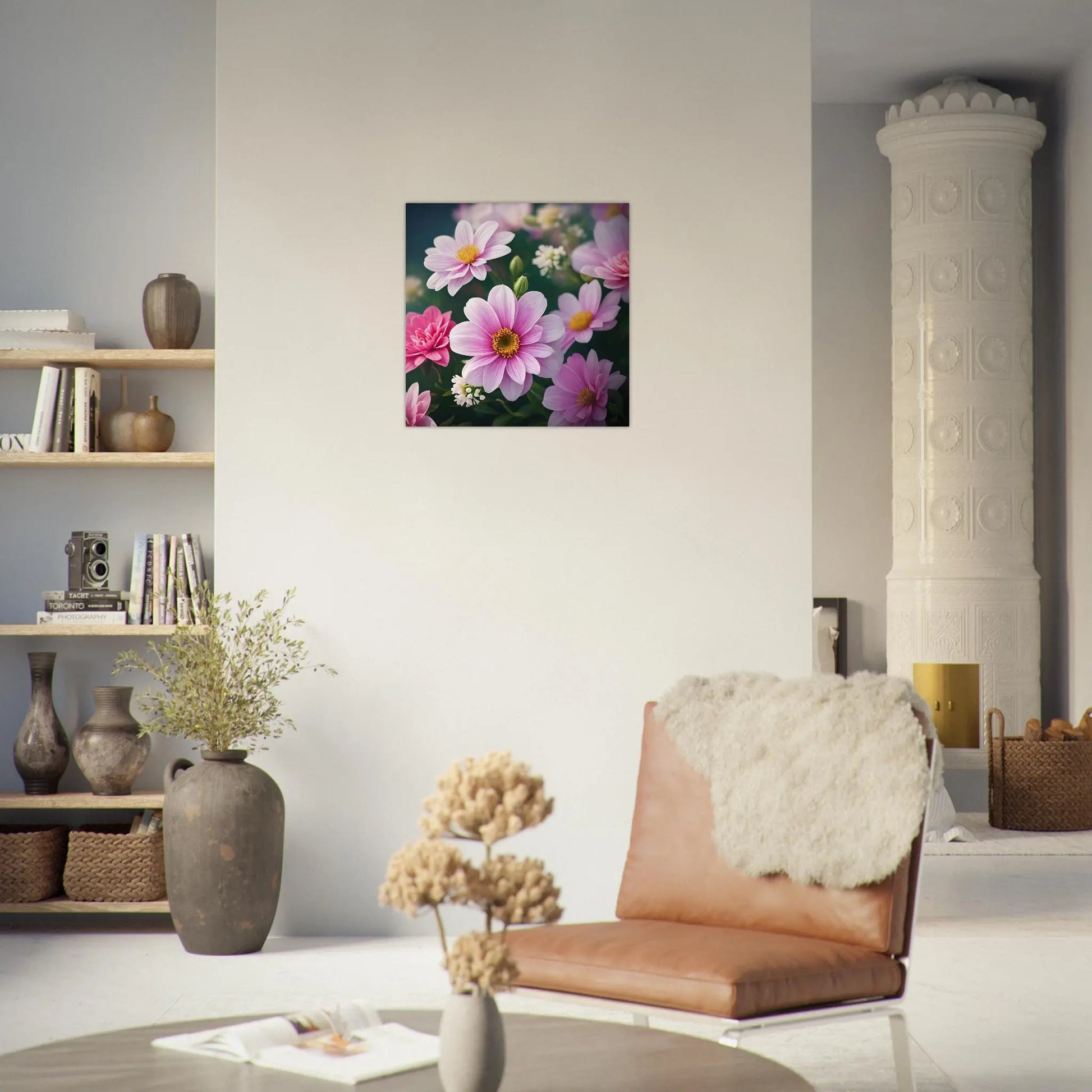 Aluminiumdruck - Windröschen Blumen - Foto Stil, KI-Kunst - RolConArt, Pflanzen, 