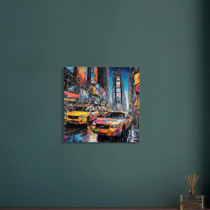 Leinwandbild - Times Square - Splash Art Stil, KI-Kunst - RolConArt, Splash Art, 