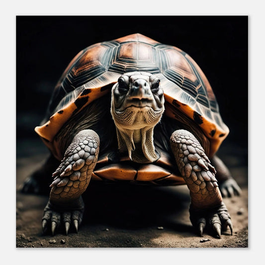 Moderner Forex-Druck - Schildkröte - Foto Stil, KI-Kunst RolConArt