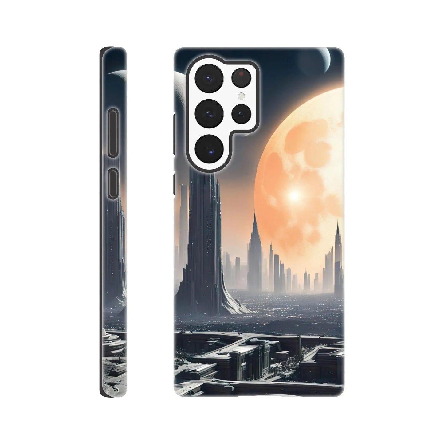 Smartphone-Hülle "Hart" - Andere Welt - Digitaler Stil, KI-Kunst RolConArt, Sci-Fi, Galaxy-S22-Ultra