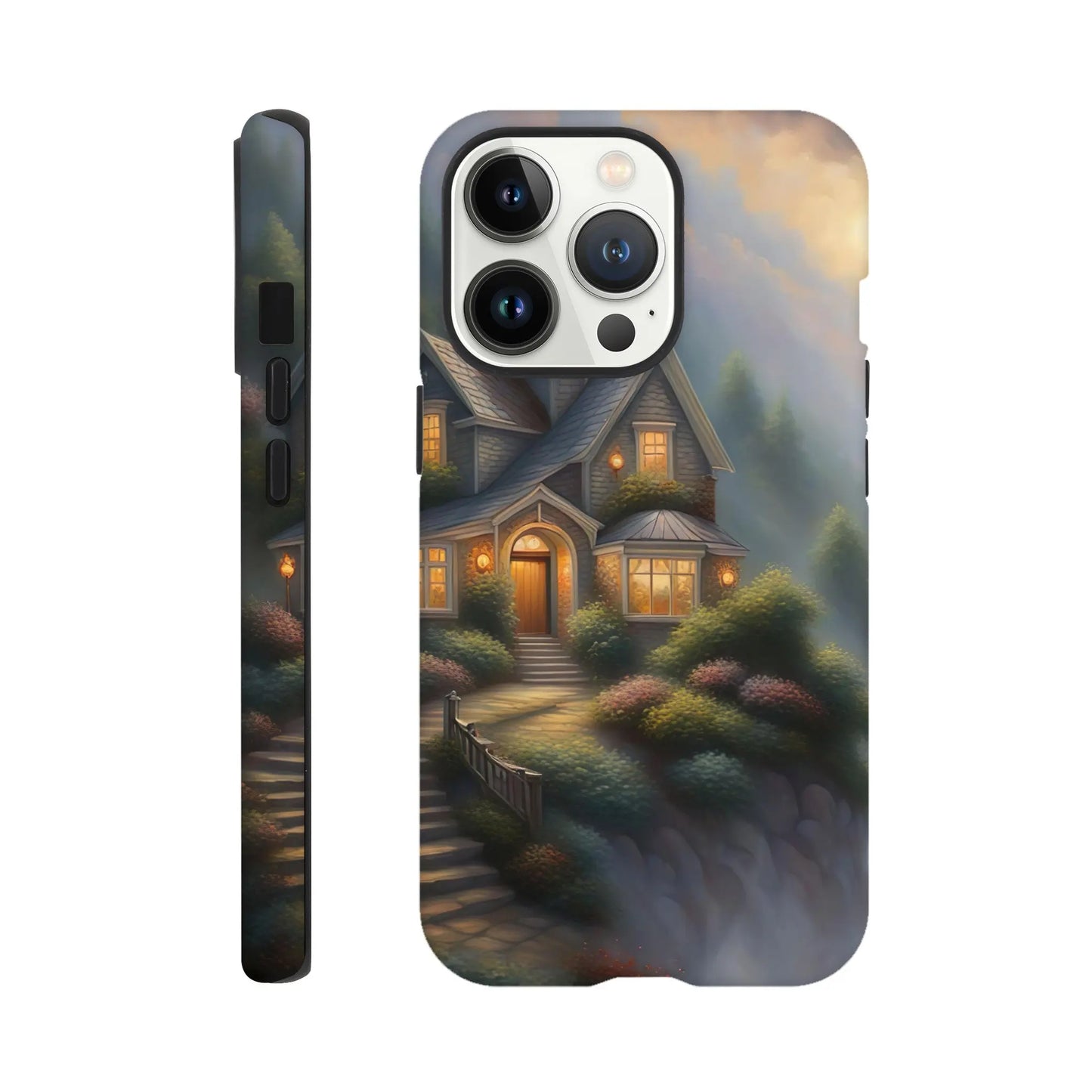Smartphone-Hülle "Hart" - Traumlandschaft - Digitaler Stil, KI-Kunst RolConArt, Surreale Landschaften, iPhone-13-Pro