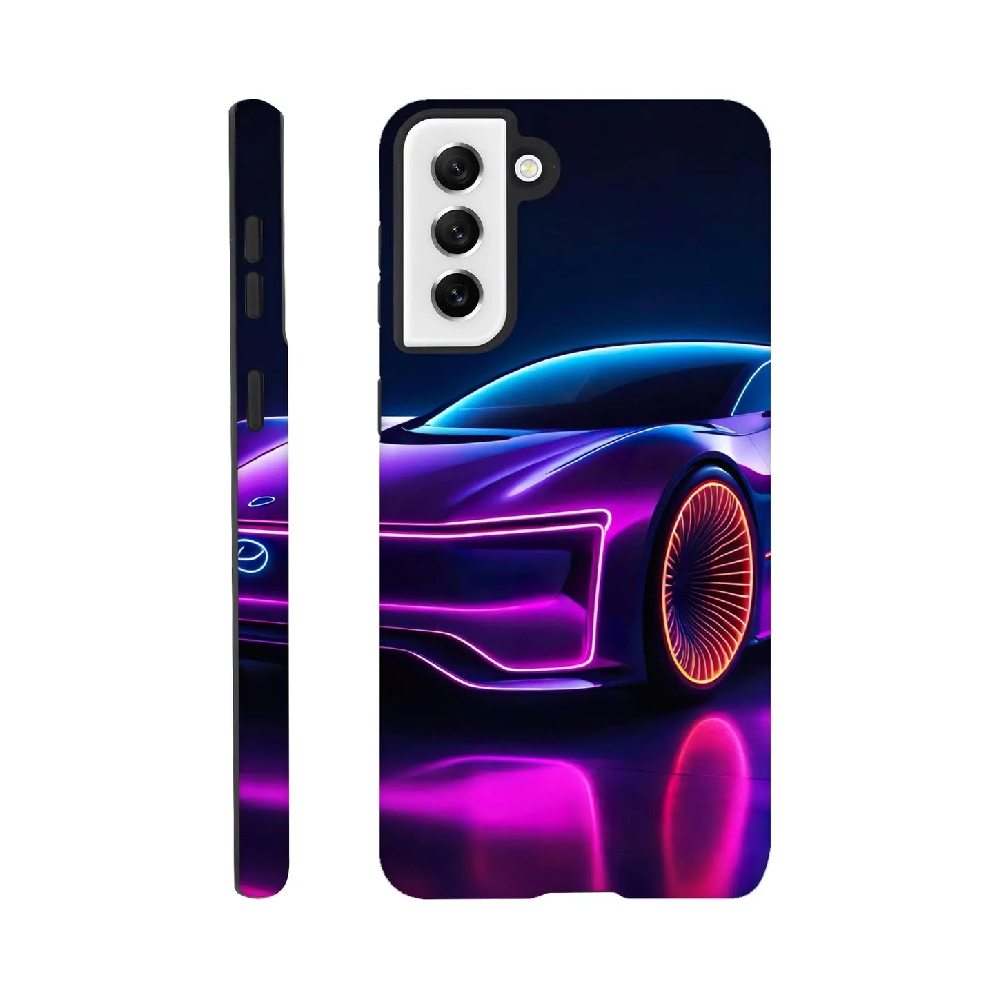 Smartphone-Hülle "Hart" - Futuristisches Auto - Neon Stil, KI-Kunst RolConArt, Neon, Galaxy-S21-Plus
