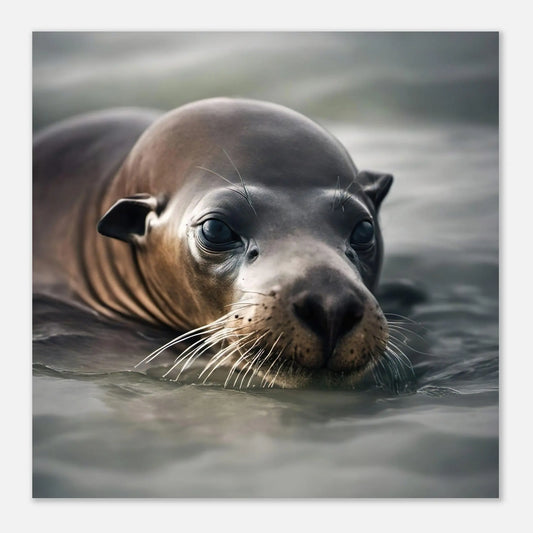 Aluminiumdruck - Seelöwe - Foto Stil, KI-Kunst RolConArt