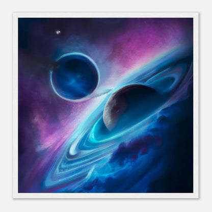 Gerahmtes Premium-Poster - Planet, Weltraum - Digitaler Stil, KI-Kunst - RolConArt, Sci-Fi, 