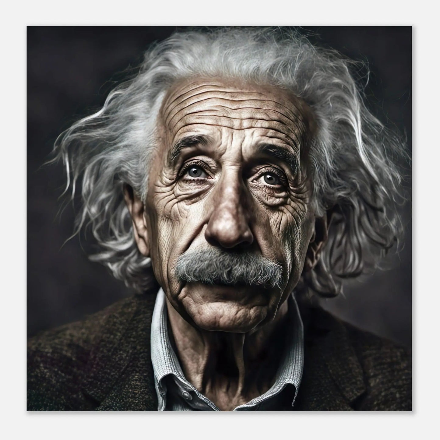 Aluminiumdruck - Albert Einstein - Foto Stil, KI-Kunst RolConArt