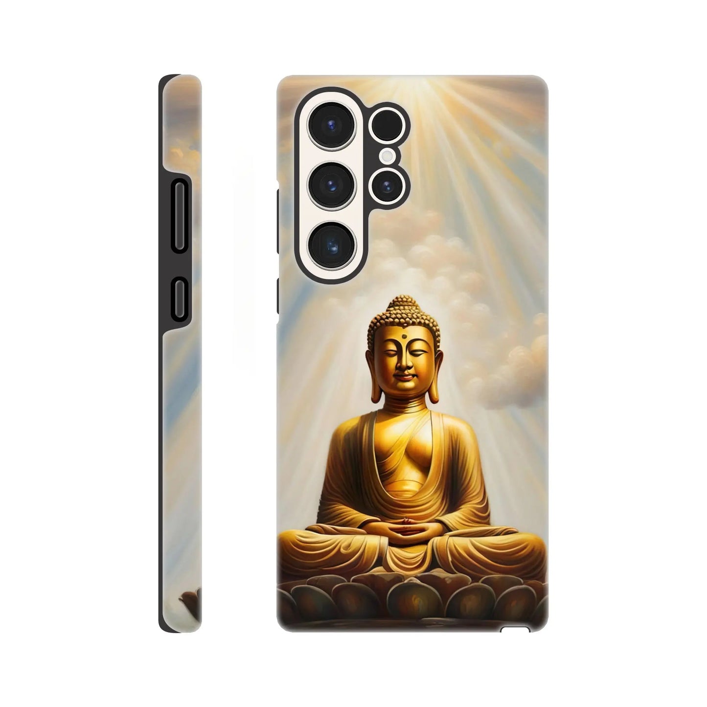 Smartphone-Hülle "Hart" - Buddha - Malerischer Stil, KI-Kunst RolConArt, Spirituelle Vielfalt, Galaxy-S23-Ultra