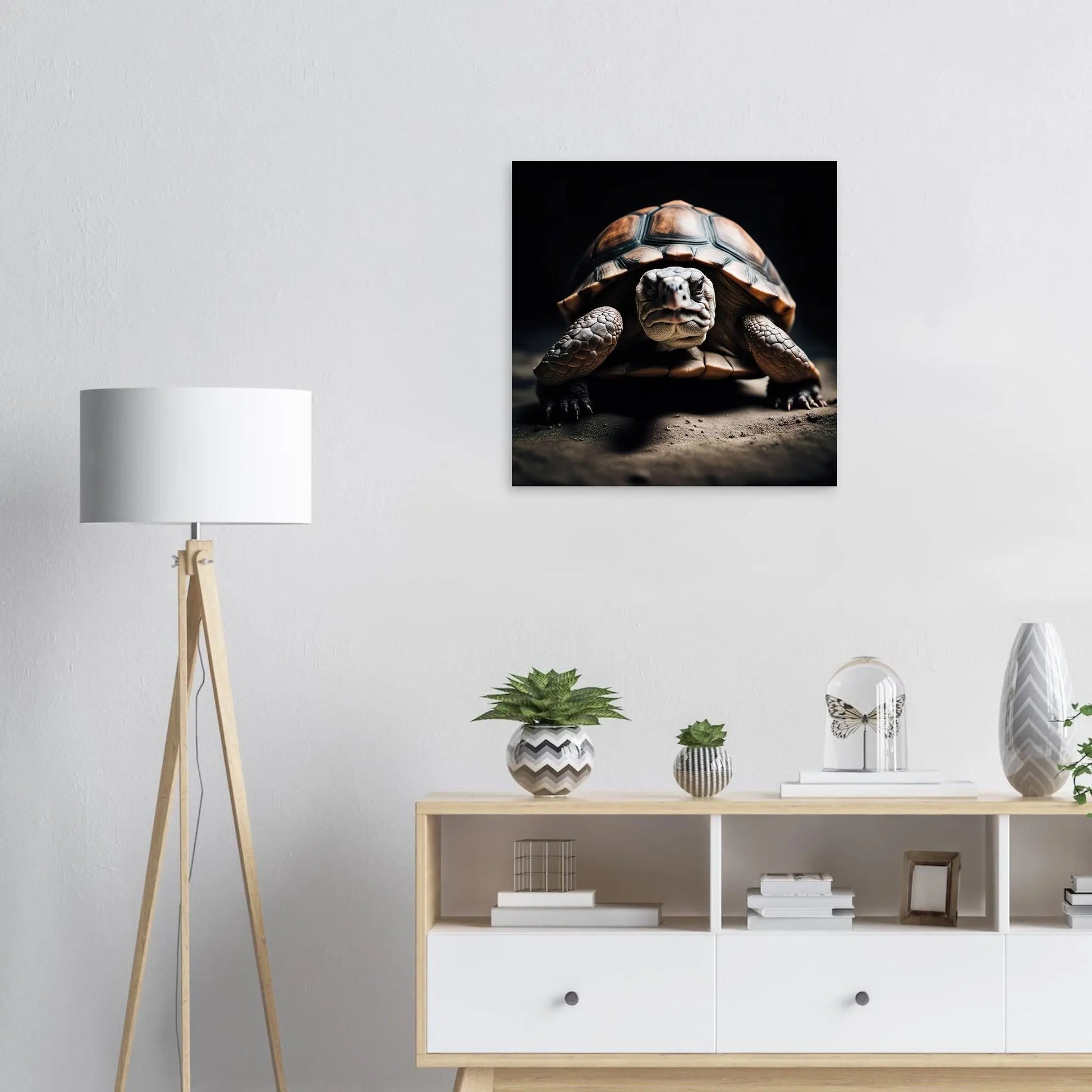 Moderner Forex-Druck - Schildkröte - Foto Stil, KI-Kunst RolConArt