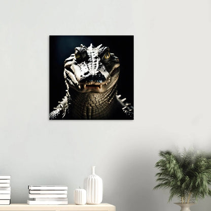 Aluminiumdruck - Krokodil - Foto Stil, KI-Kunst RolConArt