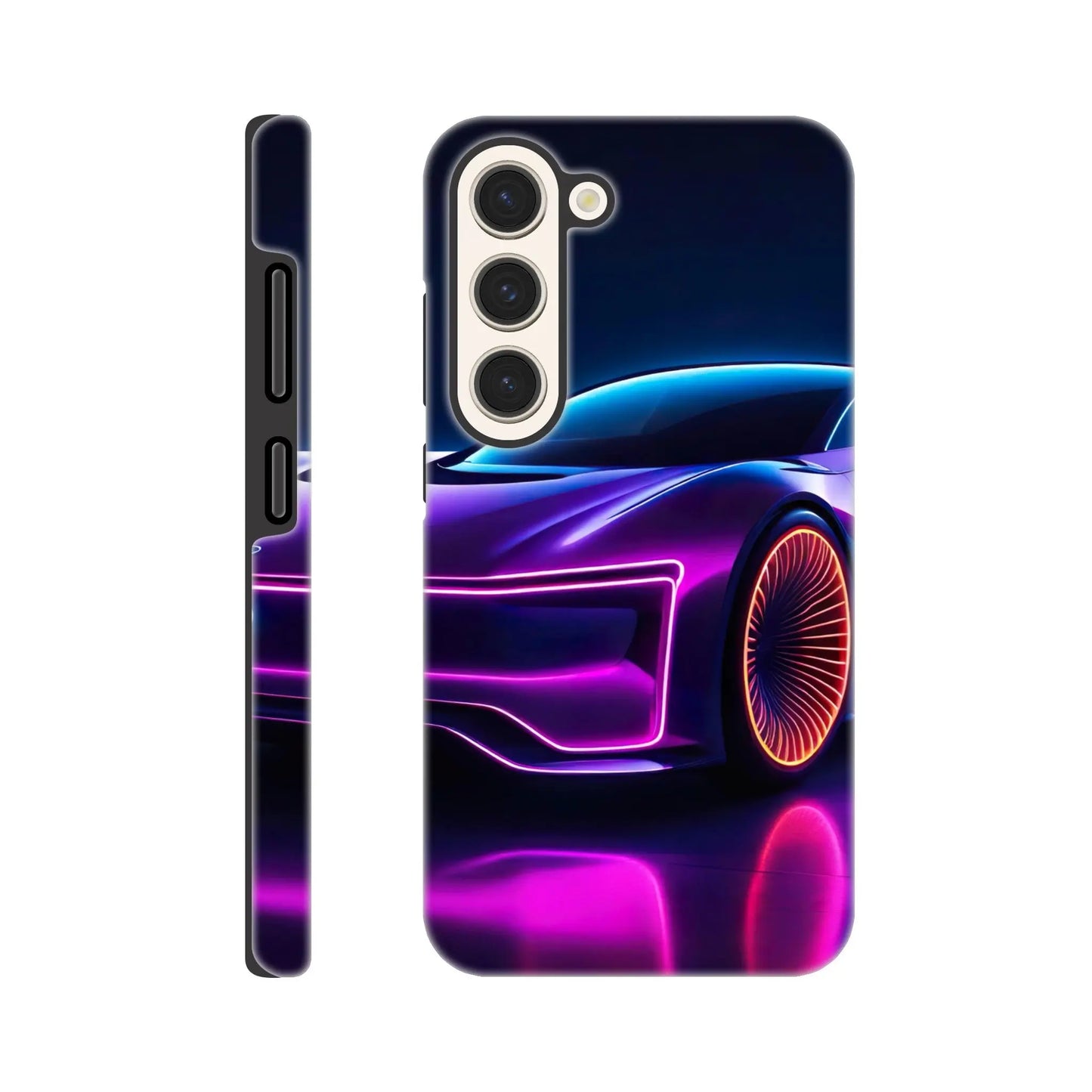 Smartphone-Hülle "Hart" - Futuristisches Auto - Neon Stil, KI-Kunst RolConArt, Neon, Galaxy-S23