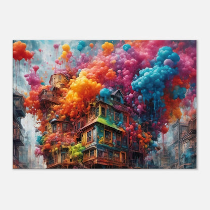 Leinwandbild - Farbenexplosion - Splash Art Stil, KI-Kunst - RolConArt, Splash Art, 70x100-cm-28x40