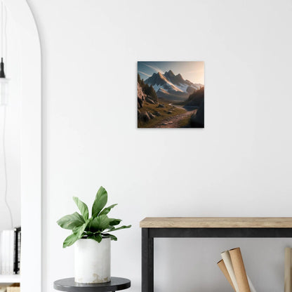 Moderner Forex-Druck - Berglandschaft - Foto Stil, KI-Kunst RolConArt