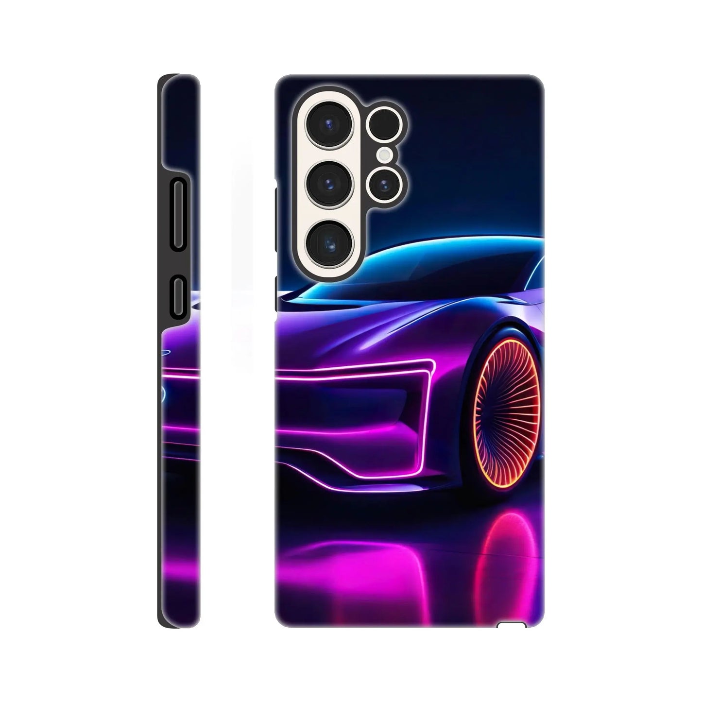 Smartphone-Hülle "Hart" - Futuristisches Auto - Neon Stil, KI-Kunst RolConArt, Neon, Galaxy-S23-Ultra
